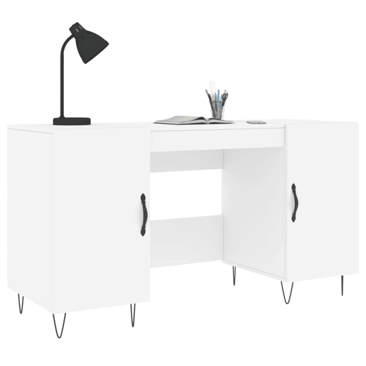 Secretária Escrivaninha de computador - 140x50x75 cm derivados de madeira branco