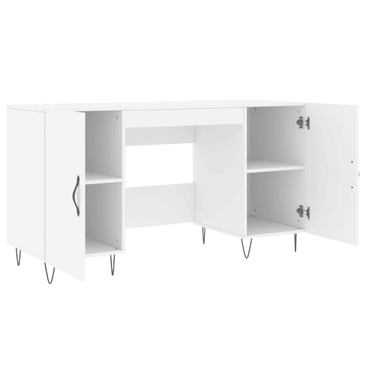 Secretária Escrivaninha de computador - 140x50x75 cm derivados de madeira branco