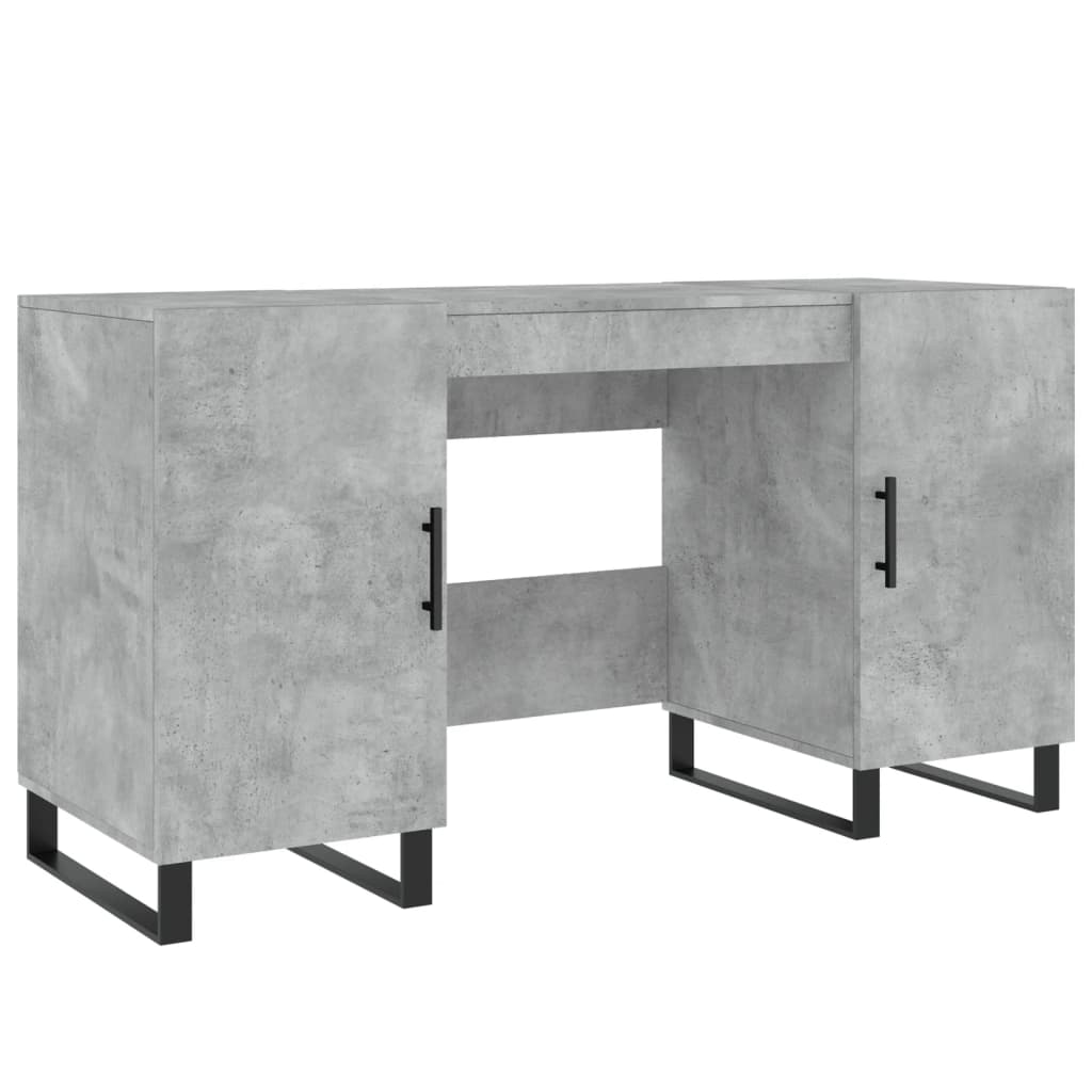 Escritorio - mesa de ordenador madera de ingeniería gris hormigón 140x50x75 cm