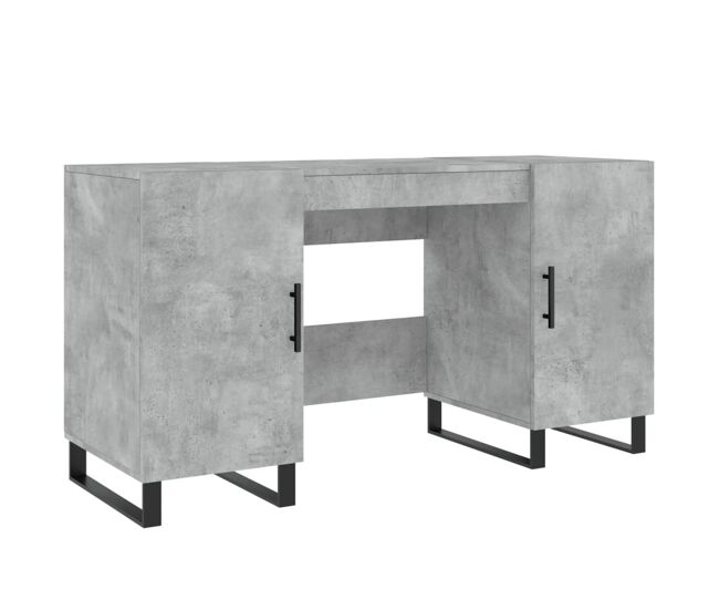 Escritorio - mesa de ordenador madera de ingeniería gris hormigón 140x50x75 cm
