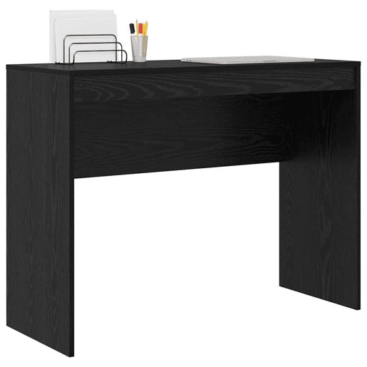 Secretária Escrivaninha de computador - Carvalho preto 100 x 40 x 76 cm Madeira processada