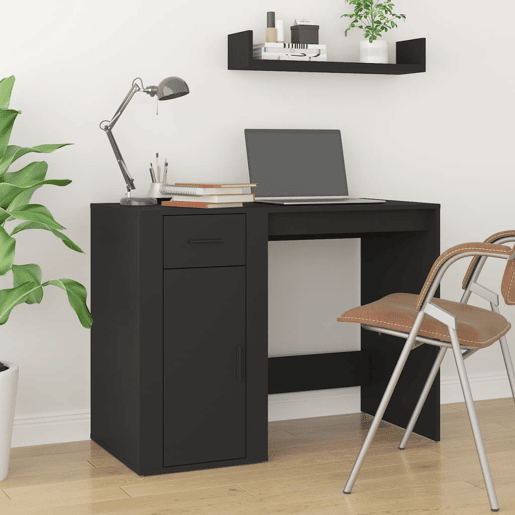 Secretária Escrivaninha de computador - 100x49x75 cm derivados de madeira preto