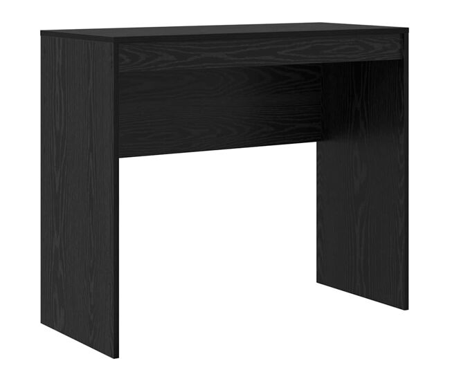 Escritorio - mesa de ordenador roble negro 90 x 40 x 76 cm madera contrachapada