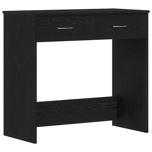 Secretária Escrivaninha de computador - Preta em Carvalho 80x40x75 cm em Madeira de Engenharia