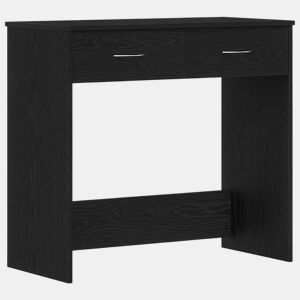 Secretária Escrivaninha de computador - Preta em Carvalho 80x40x75 cm em Madeira de Engenharia