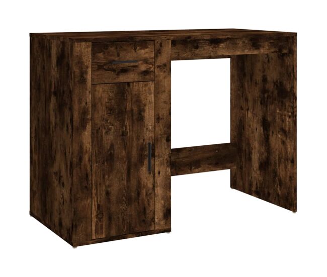 Escritorio - mesa de ordenador madera contrachapada roble ahumado 100x49x75 cm