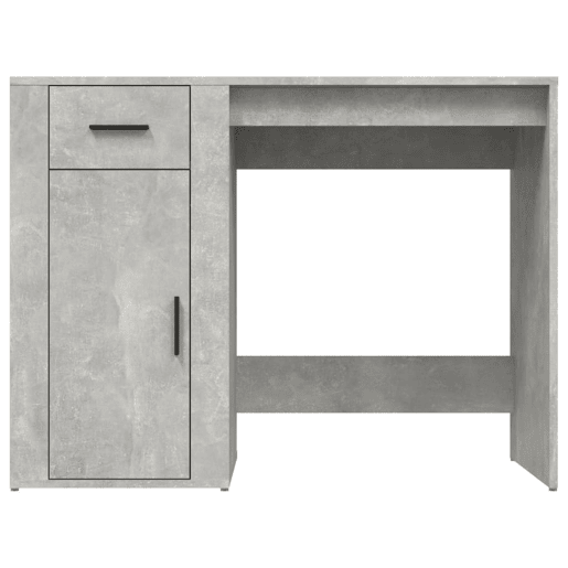 Secretária Escrivaninha de computador - 100x49x75 cm derivados de madeira cinzento cimento