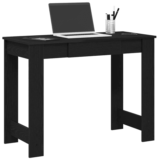 Secretária Escrivaninha de computador - 100x45x75 cm derivados de madeira preto