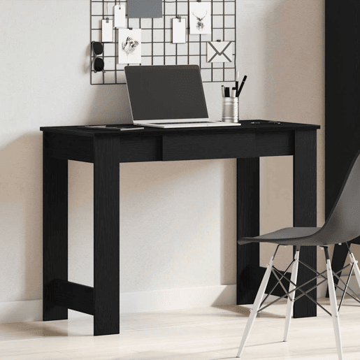 Secretária Escrivaninha de computador - 100x45x75 cm derivados de madeira preto