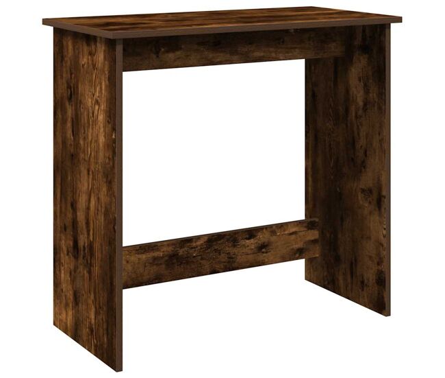 Escritorio - mesa de ordenador de madera contrachapada roble ahumado 80x40x75 cm