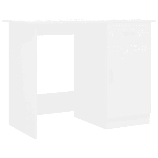Secretária Escrivaninha de computador - 100x50x76 cm derivados de madeira branco