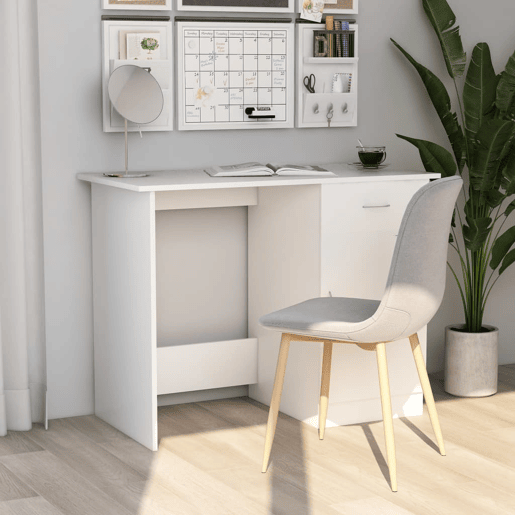 Secretária Escrivaninha de computador - 100x50x76 cm derivados de madeira branco