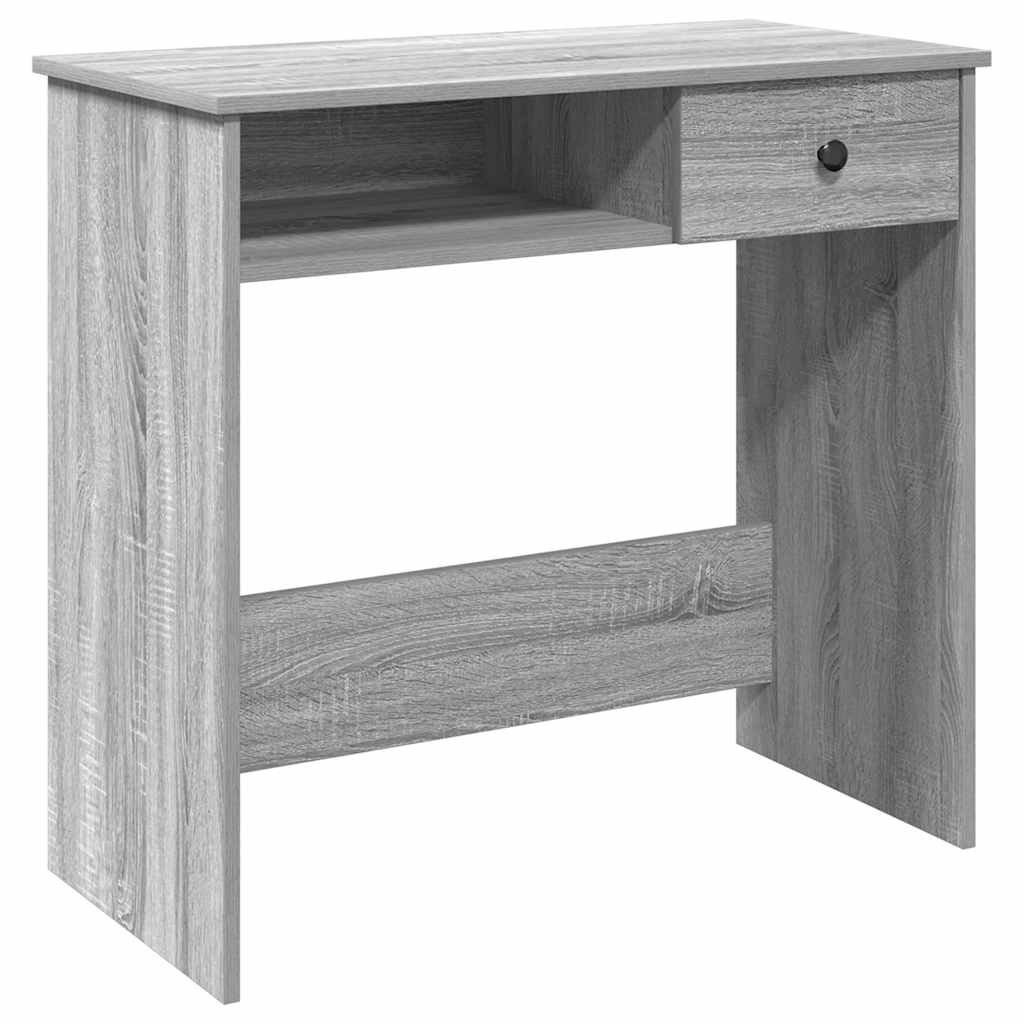 Escritorio - Mesa de Ordenador 80x40 Roble/ Gris