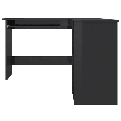 Secretária de canto - Mesa de computador forma L 120x140x75cm contraplacado preto