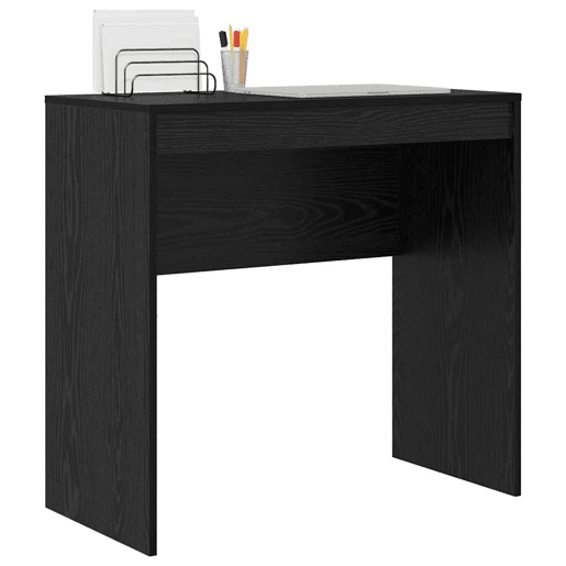 Secretária Escrivaninha de computador - Carvalho preto 80 x 40 x 76 cm Madeira processada