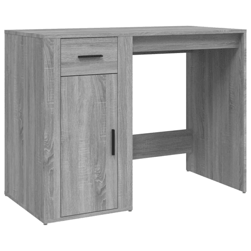 Secretária Escrivaninha de computador - 100x49x75 cm derivados de madeira cinzento sonoma