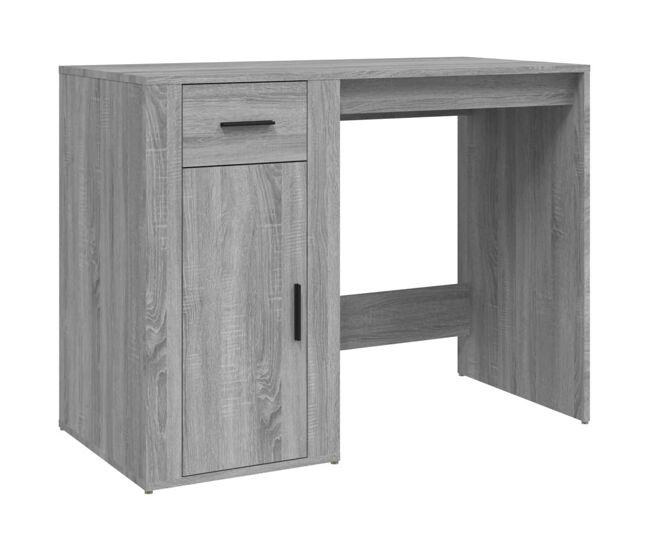 Escritorio - mesa de ordenador de madera contrachapada gris sonoma 100x49x75 cm