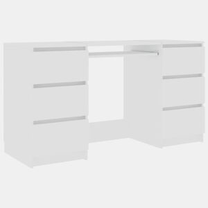 Secretária Escrivaninha de computador - 140x50x77 cm contraplacado branco