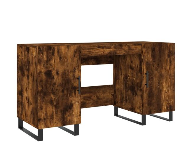 Escritorio - mesa de ordenador madera de ingeniería roble ahumado 140x50x75 cm