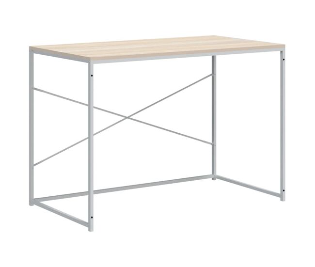Escritorio - mesa de ordenador de ordenador madera de ingeniería blanco y roble