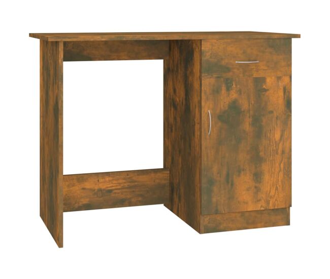 Escritorio - mesa de ordenador madera contrachapada roble ahumado 100x50x76 cm