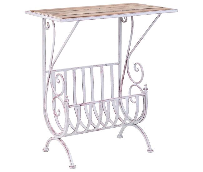 Mesa auxiliar blanco, 60x36x70h cm
