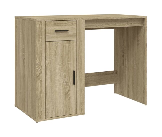 Escritorio - mesa de ordenador madera contrachapada color roble sonoma 100x49x75 cm