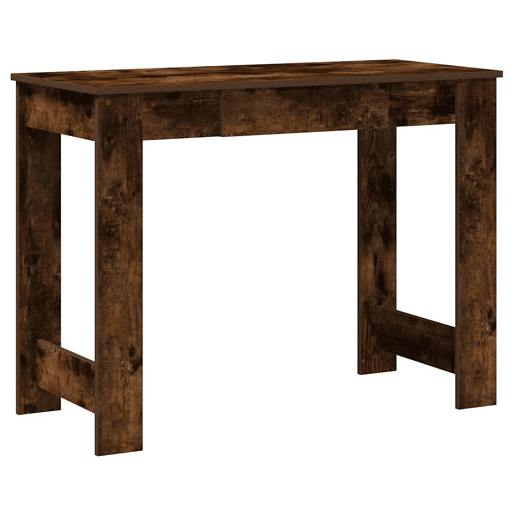 Secretária Escrivaninha de computador - 100x45x75 cm derivados madeira cor carvalho fumado