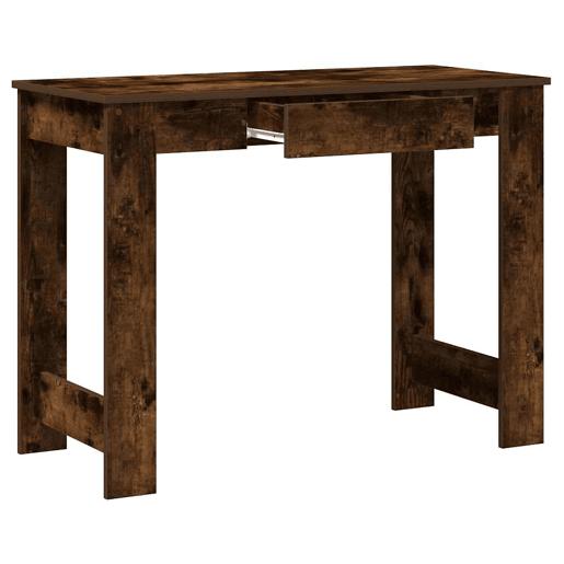 Secretária Escrivaninha de computador - 100x45x75 cm derivados madeira cor carvalho fumado