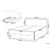 Beliani Cama matrimonial Tela Baronet 183x207 Beliani Cama matrimonial Tela Baronet 183x207 Crema