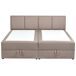Beliani Cama matrimonial Tela Baronet 183x207 Beliani Cama matrimonial Tela Baronet 183x207 Crema
