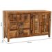 Aparador de madera con 2 puertas y 3 cajones Aparador de madera con 2 puertas y 3 cajones Marrón