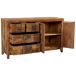 Aparador de madera con 2 puertas y 3 cajones Aparador de madera con 2 puertas y 3 cajones Marrón