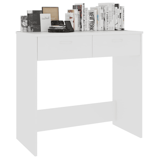 Secretária Escrivaninha de computador - 80x40x75 cm derivados de madeira branco