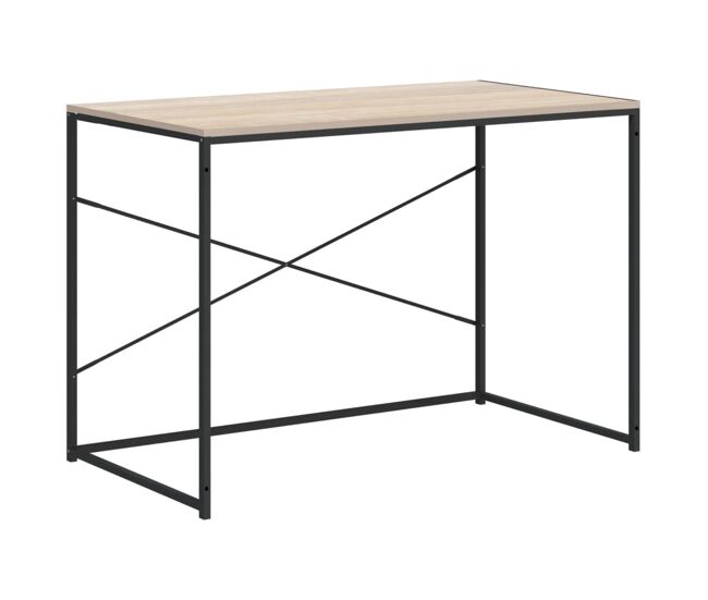 Escritorio - mesa de ordenador de ordenador madera de ingeniería negro y roble