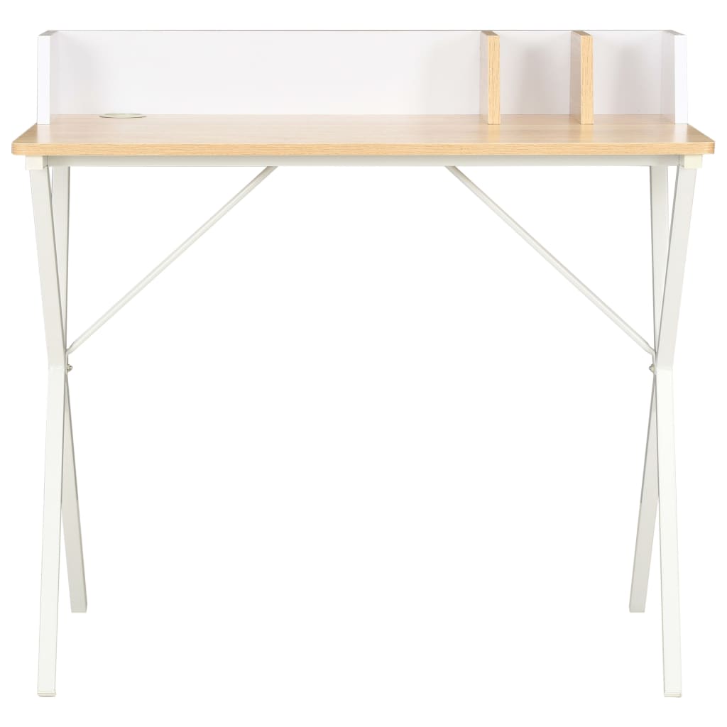 Escritorio - Mesa de Ordenador 80x50 Blanco/ Madera
