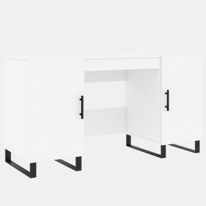 Secretária Escrivaninha de computador - 140x50x75 cm derivados de madeira branco