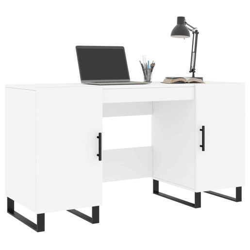 Secretária Escrivaninha de computador - 140x50x75 cm derivados de madeira branco