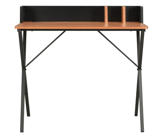 Escritorio - mesa de ordenador negro y marrón 80x50x84 cm