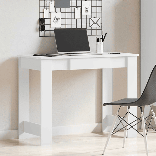 Secretária Escrivaninha de computador - 100x45x75 cm derivados de madeira branco