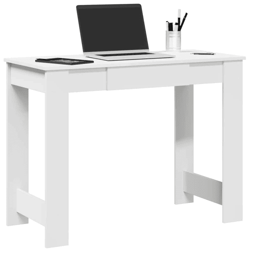 Secretária Escrivaninha de computador - 100x45x75 cm derivados de madeira branco