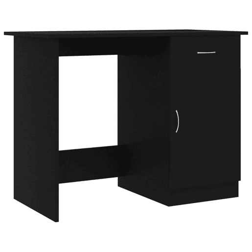 Secretária Escrivaninha de computador - 100x50x76 cm derivados de madeira preto