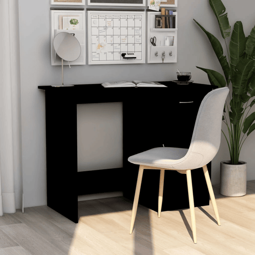 Secretária Escrivaninha de computador - 100x50x76 cm derivados de madeira preto