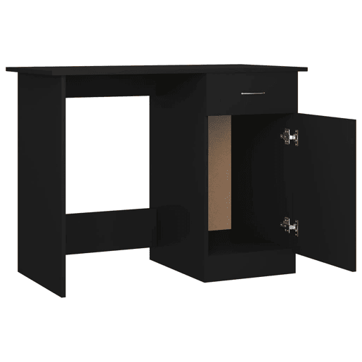 Secretária Escrivaninha de computador - 100x50x76 cm derivados de madeira preto