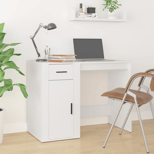 Secretária Escrivaninha de computador - 100x49x75 cm derivados de madeira branco