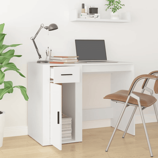 Secretária Escrivaninha de computador - 100x49x75 cm derivados de madeira branco