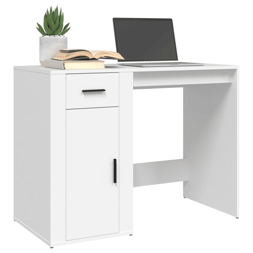 Secretária Escrivaninha de computador - 100x49x75 cm derivados de madeira branco