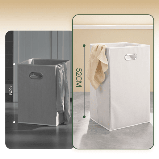 SoBuy Armário de Casa de Banho com Cesto de Roupa, Armário com Espelho e 2 Gavetas, Cinza, 78x38x90cm, BZR33-II-DG