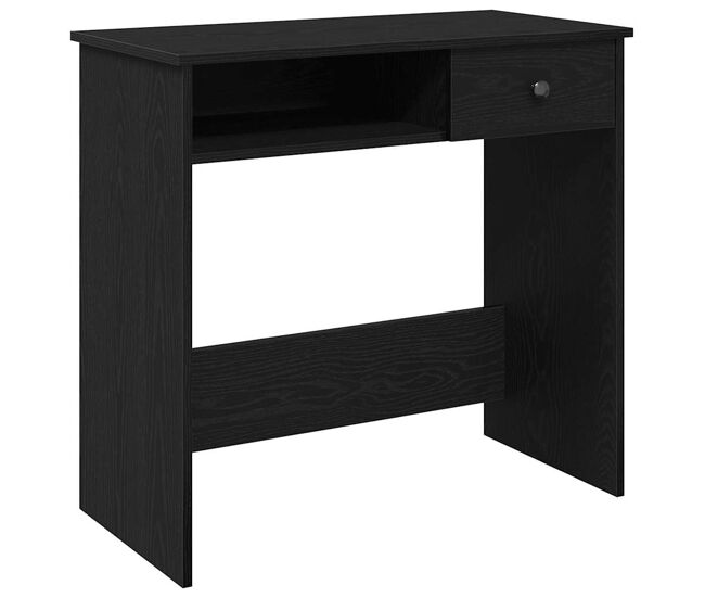 Escritorio - mesa de ordenador de madera contrachapada negro 80x40x75 cm