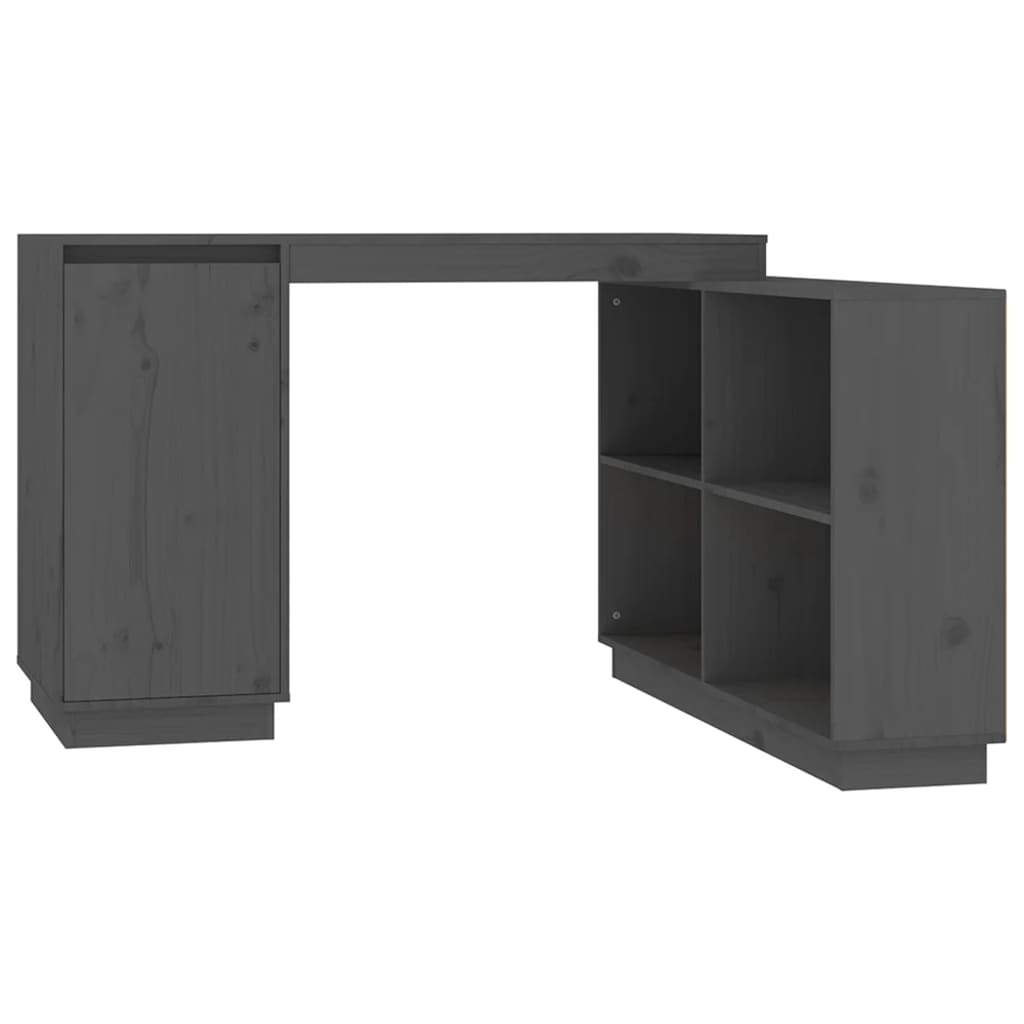 Escritorio - mesa de ordenador de madera maciza de pino gris 110x50x75 cm